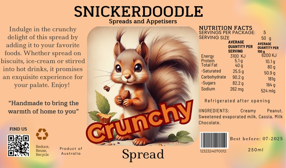 Crunchy Spread - Snickerdoodle Spreads and Appetisers